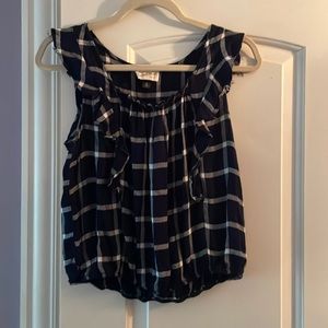 Universal Threads Ruffle Check Crop Top